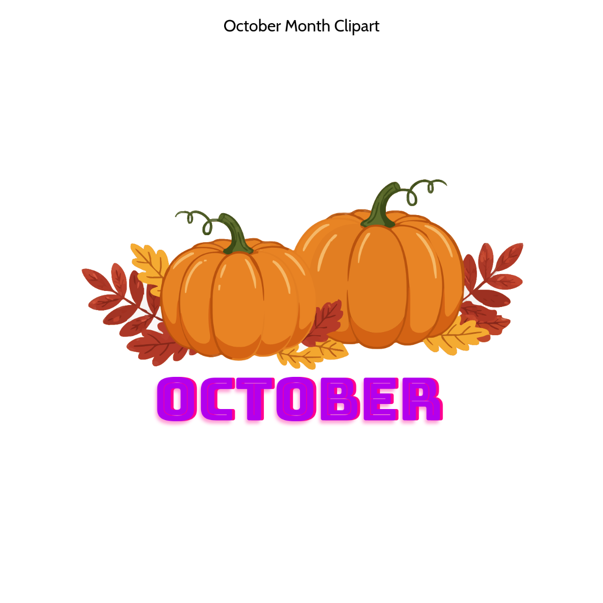 Free October Month Clipart to Edit Online