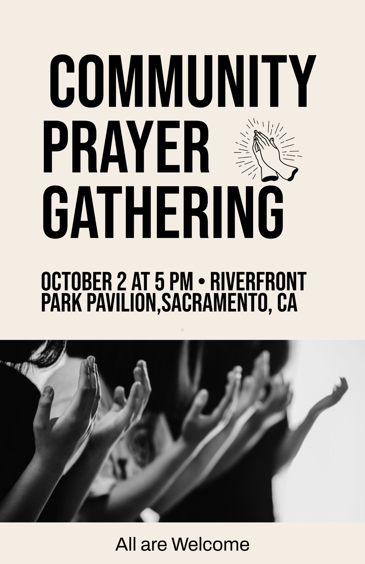Free Community Prayer Poster Template to Edit Online