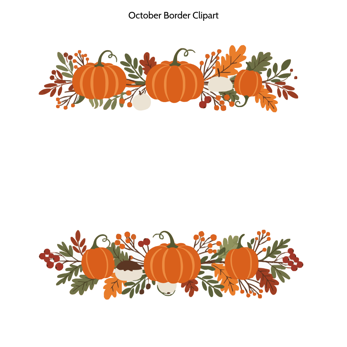 Free October Border Clipart to Edit Online