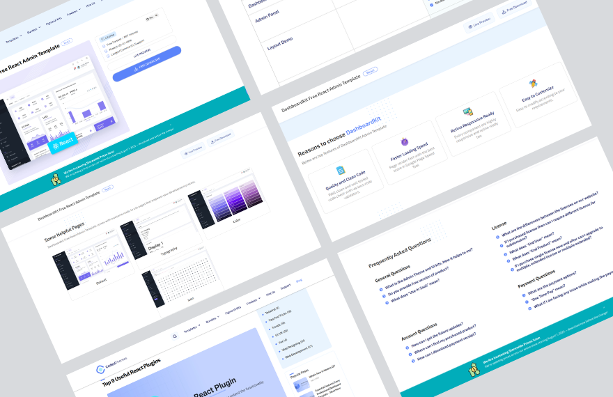 Free React PHP Website Template