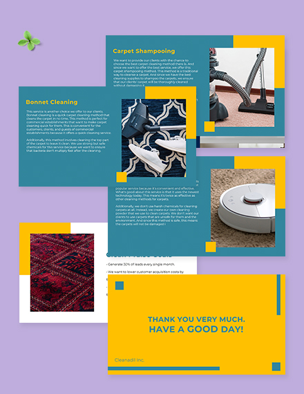 Free Carpet Cleaning Service Presentation Template to Edit Online