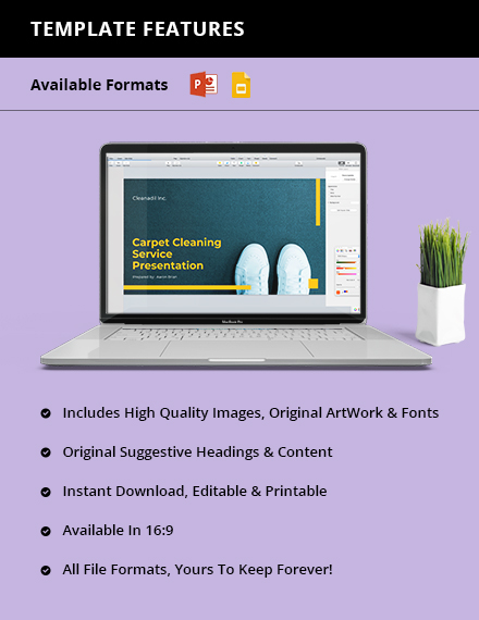 Free Carpet Cleaning Service Presentation Template to Edit Online