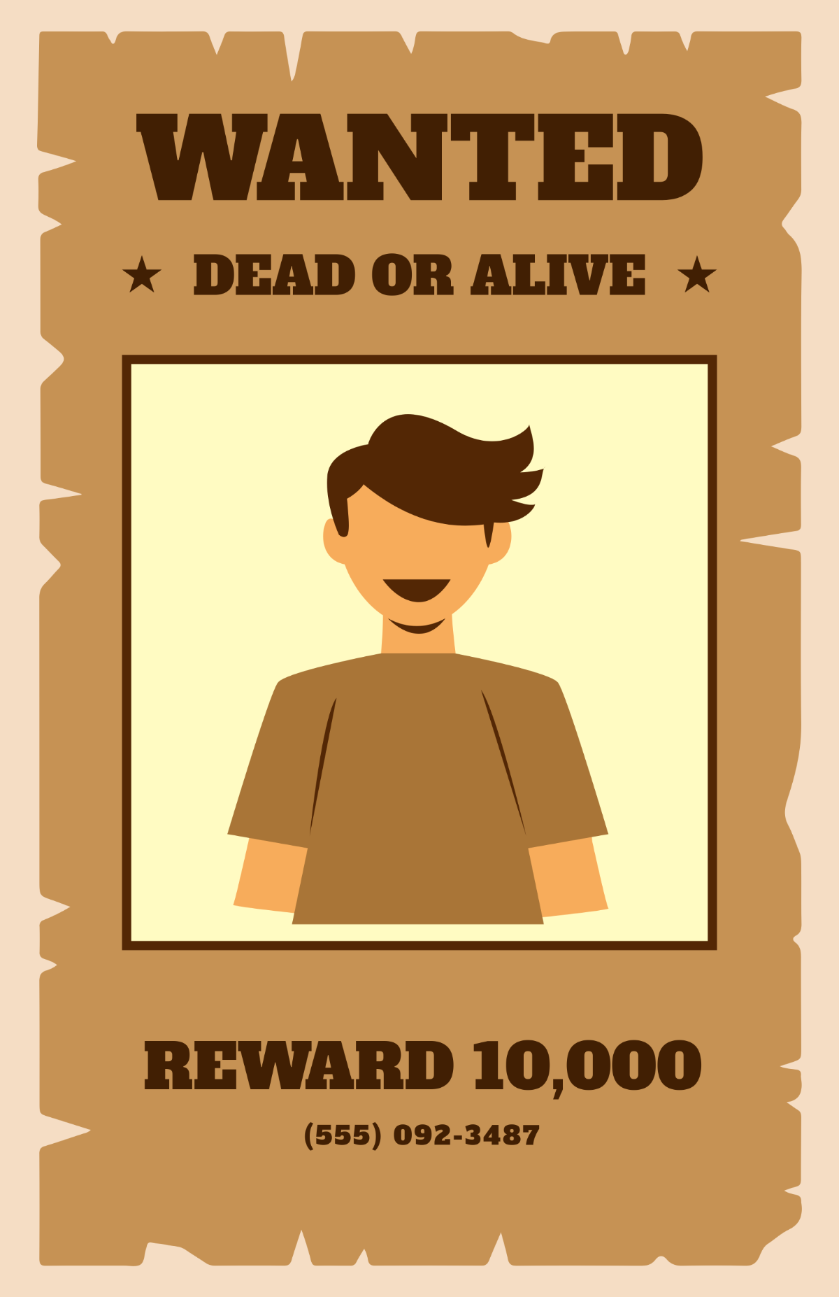Free Cartoon Wanted Poster Template
