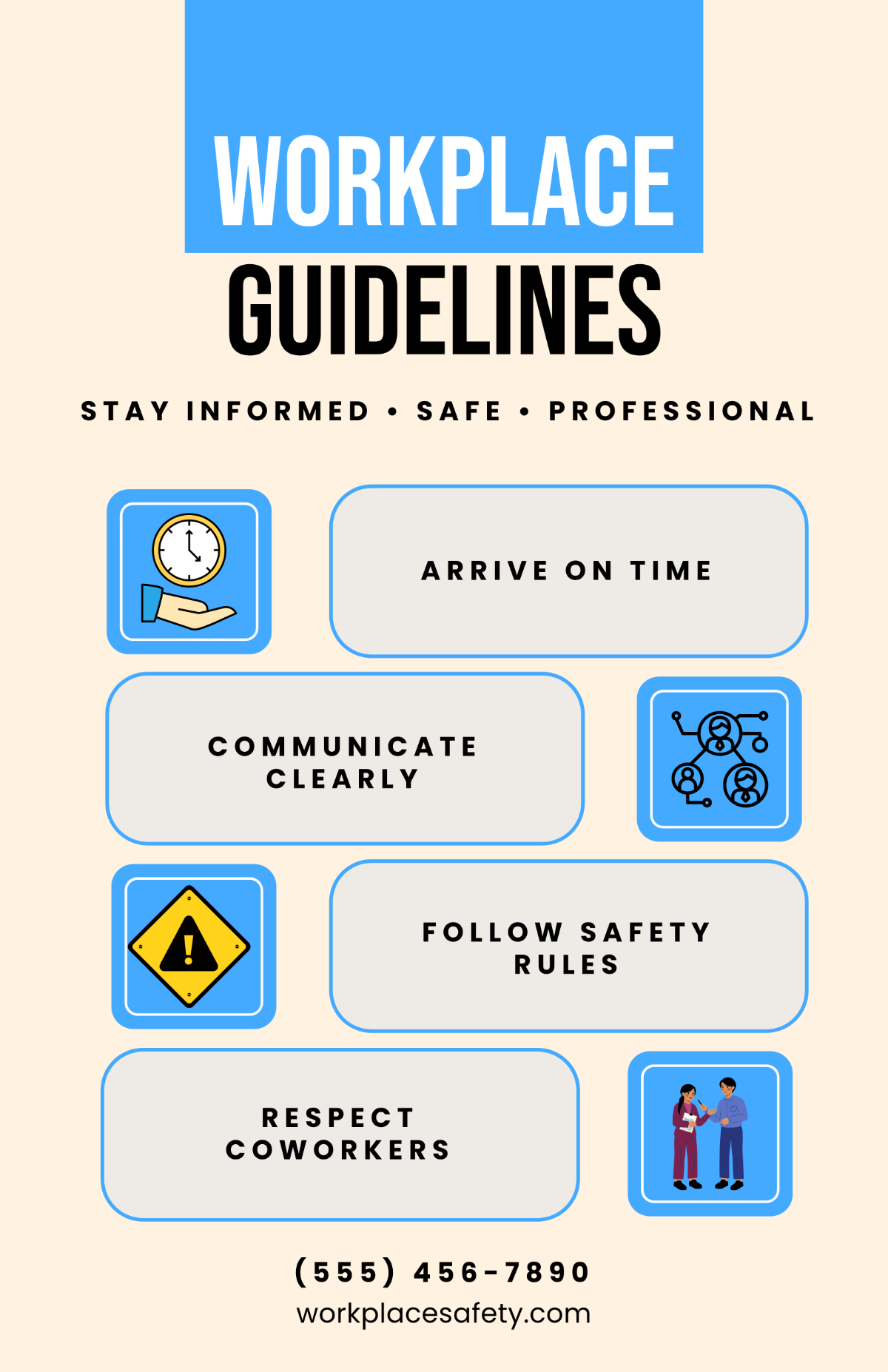 Free Workplace Informational Poster Template