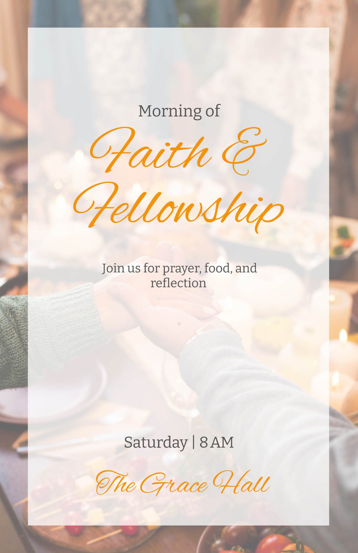 Free Prayer Breakfast Poster Template to Edit Online