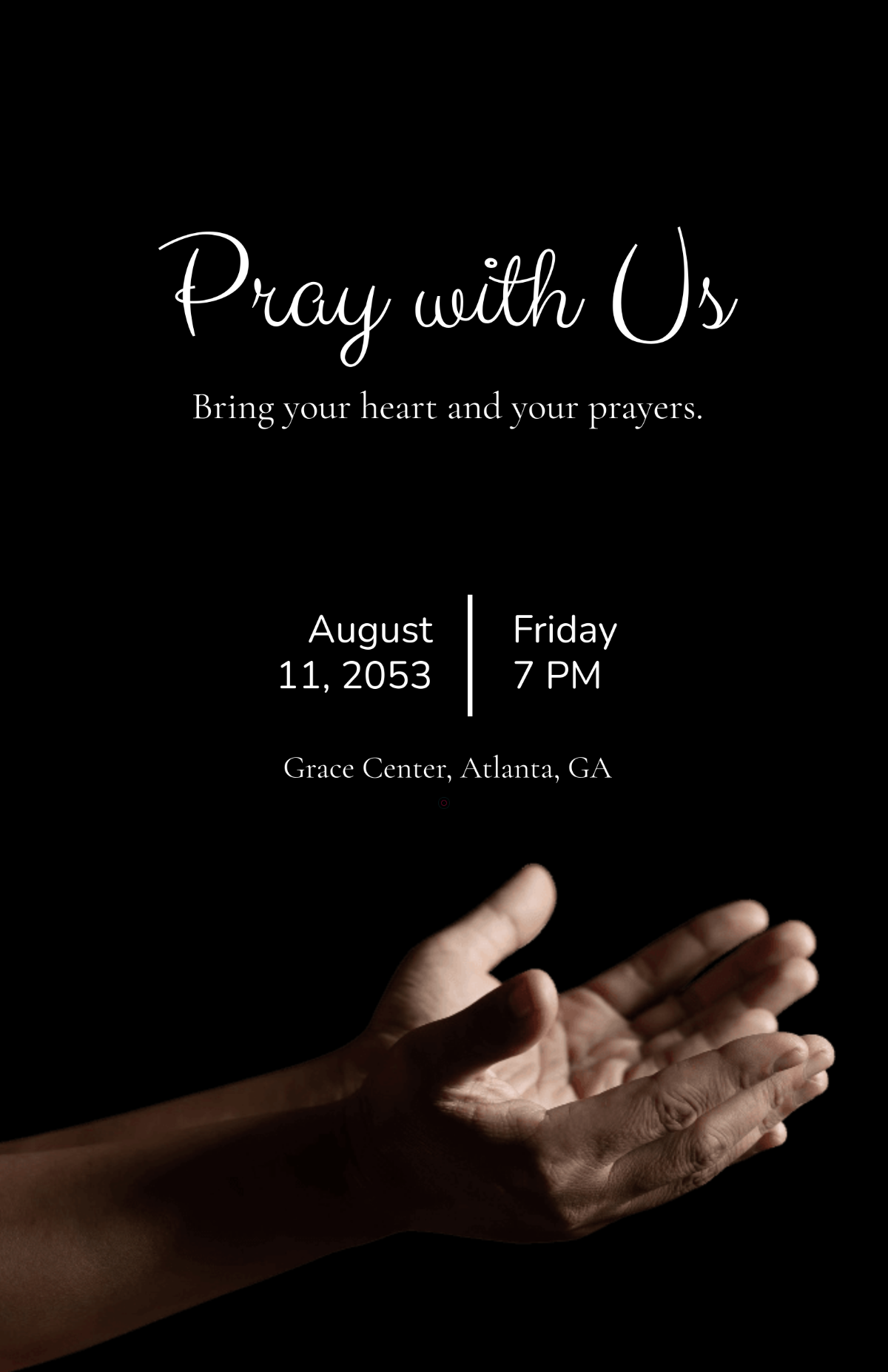 Free Prayer Invitation Poster Template to Edit Online