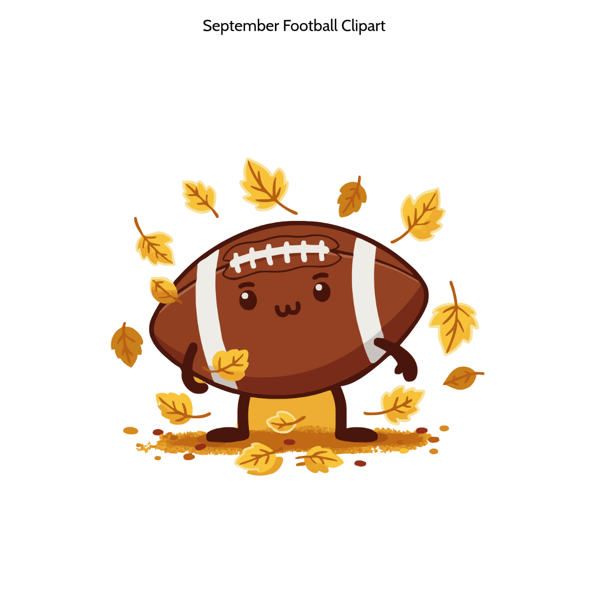 Free September Football Clipart Template