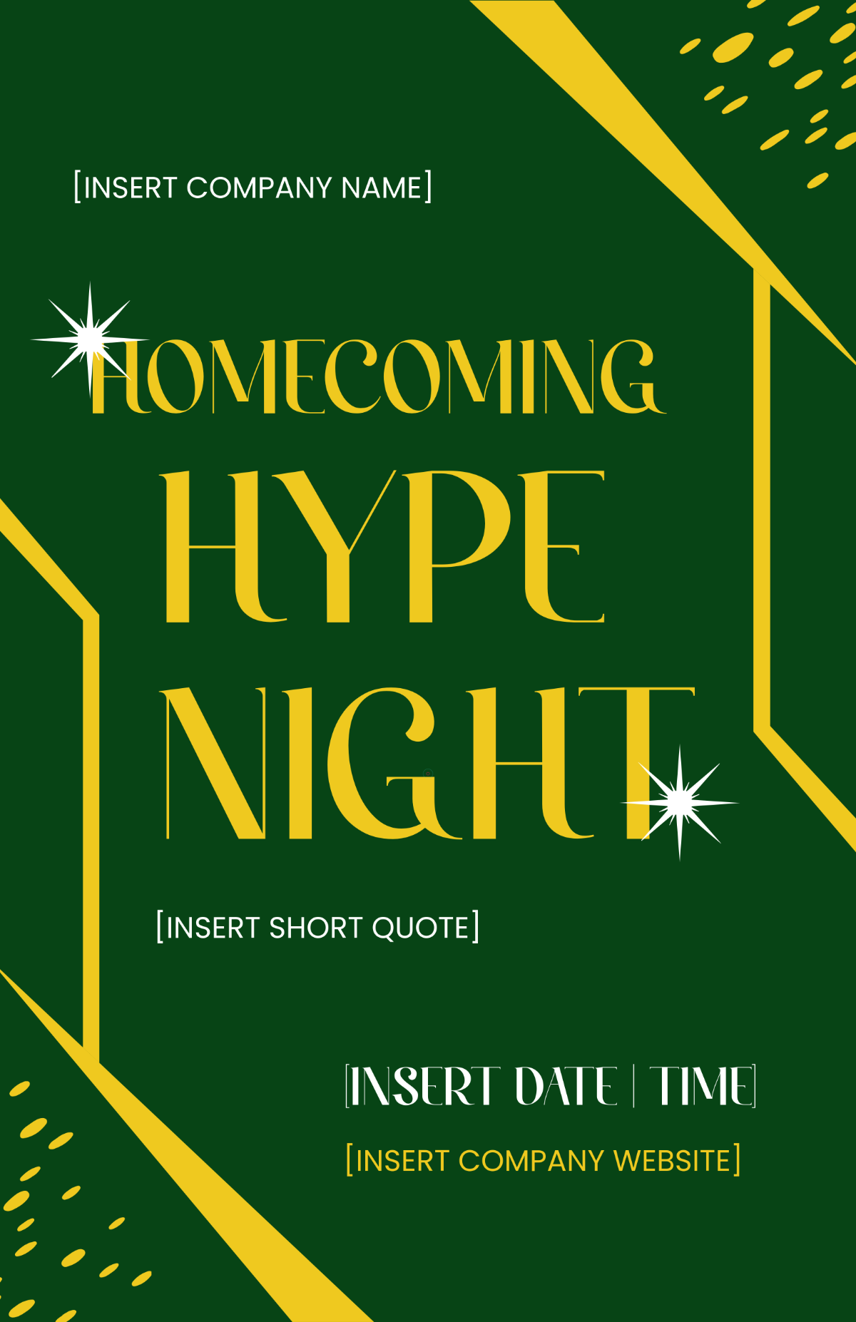 Free Blank Homecoming Party Poster Template to Edit Online
