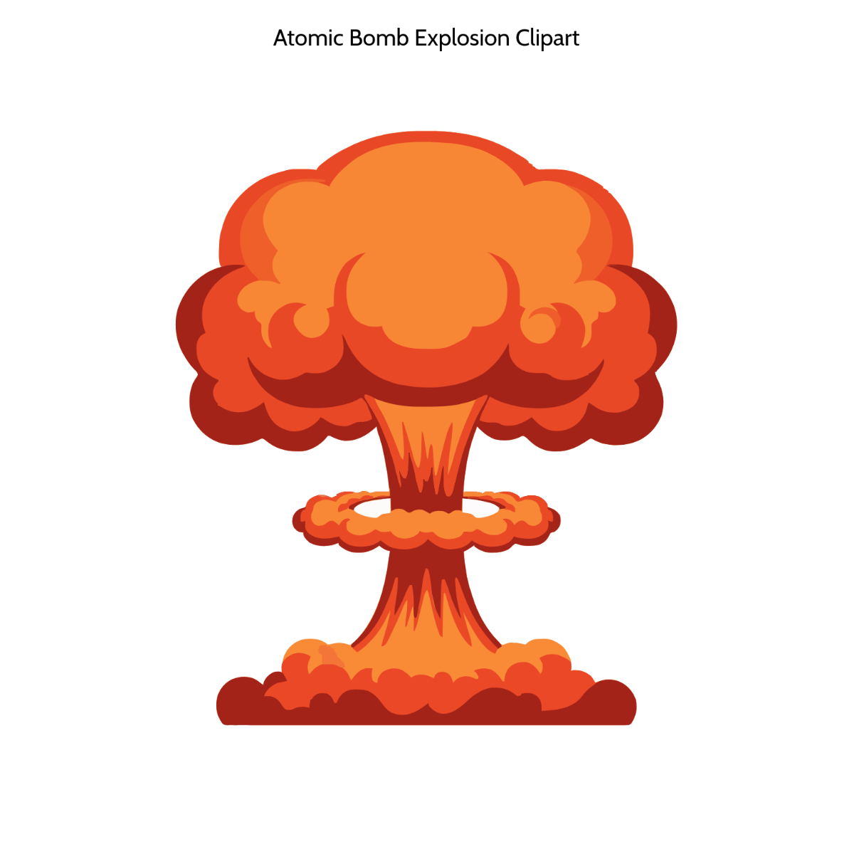 Free Atomic Bomb Explosion Clipart to Edit Online