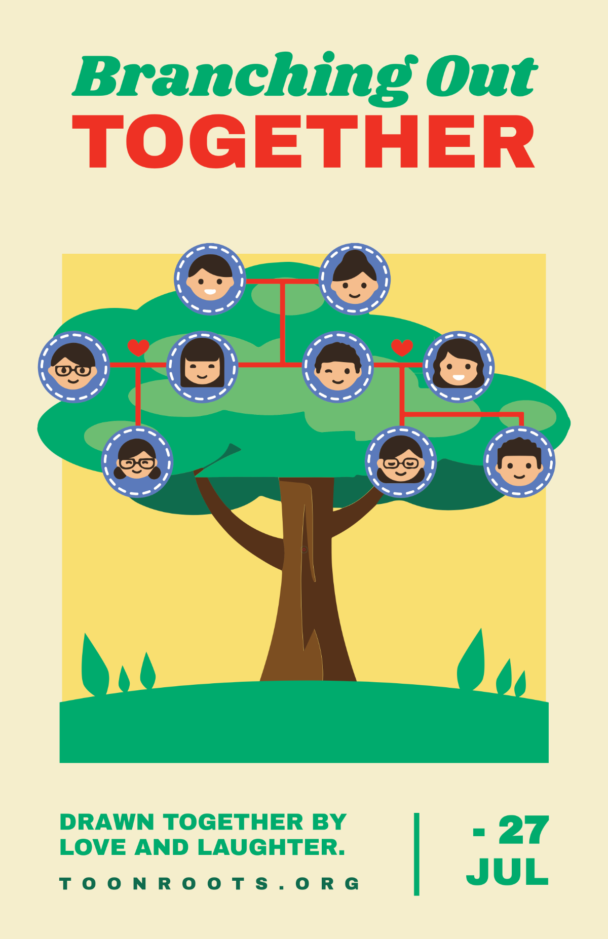 Free Cartoon Family Tree Poster Template