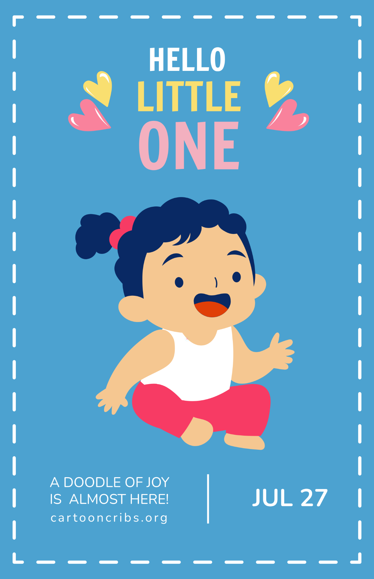 Free Cartoon Baby Shower Poster Template