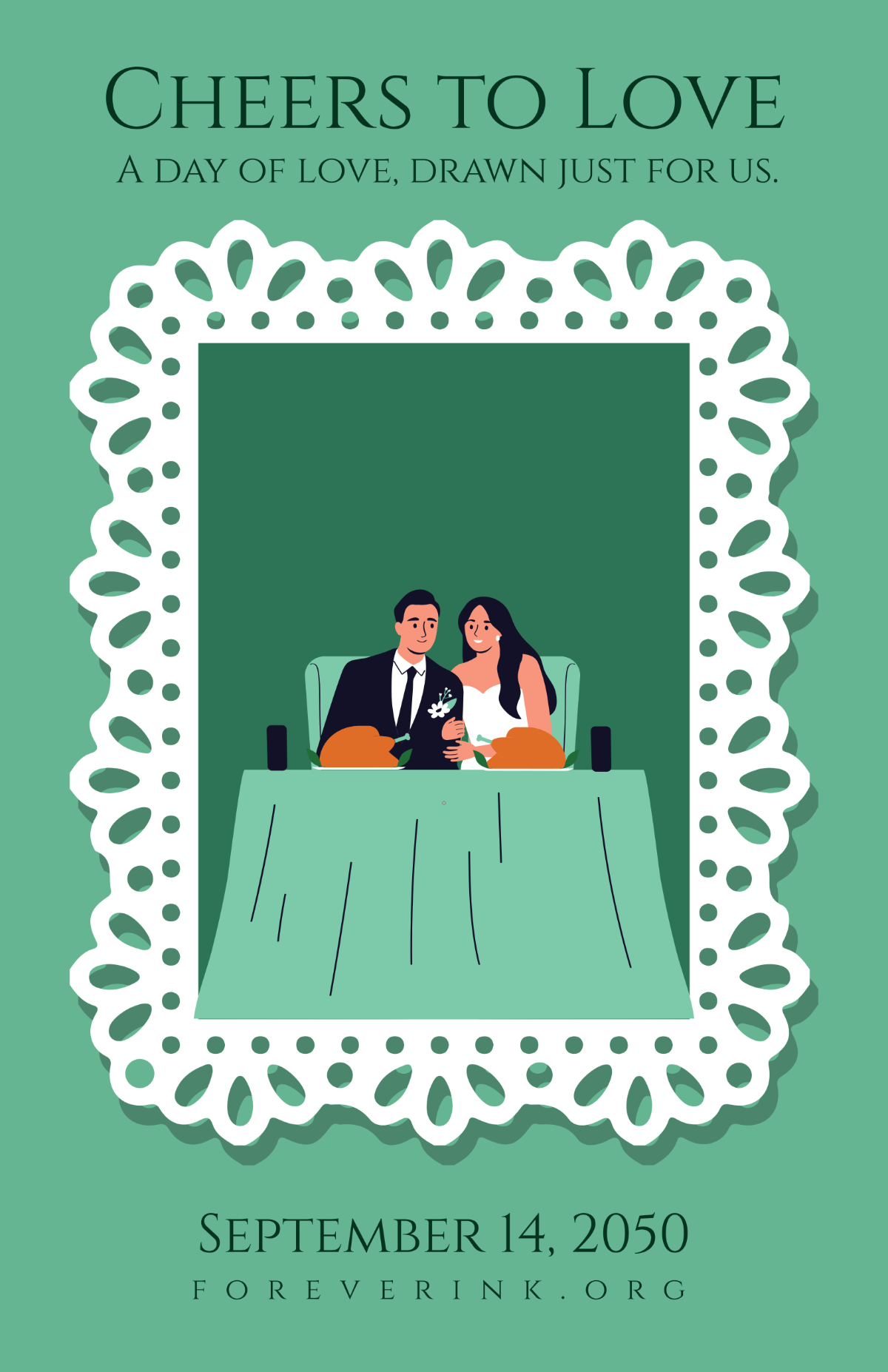 Free Cartoon Wedding Poster Template