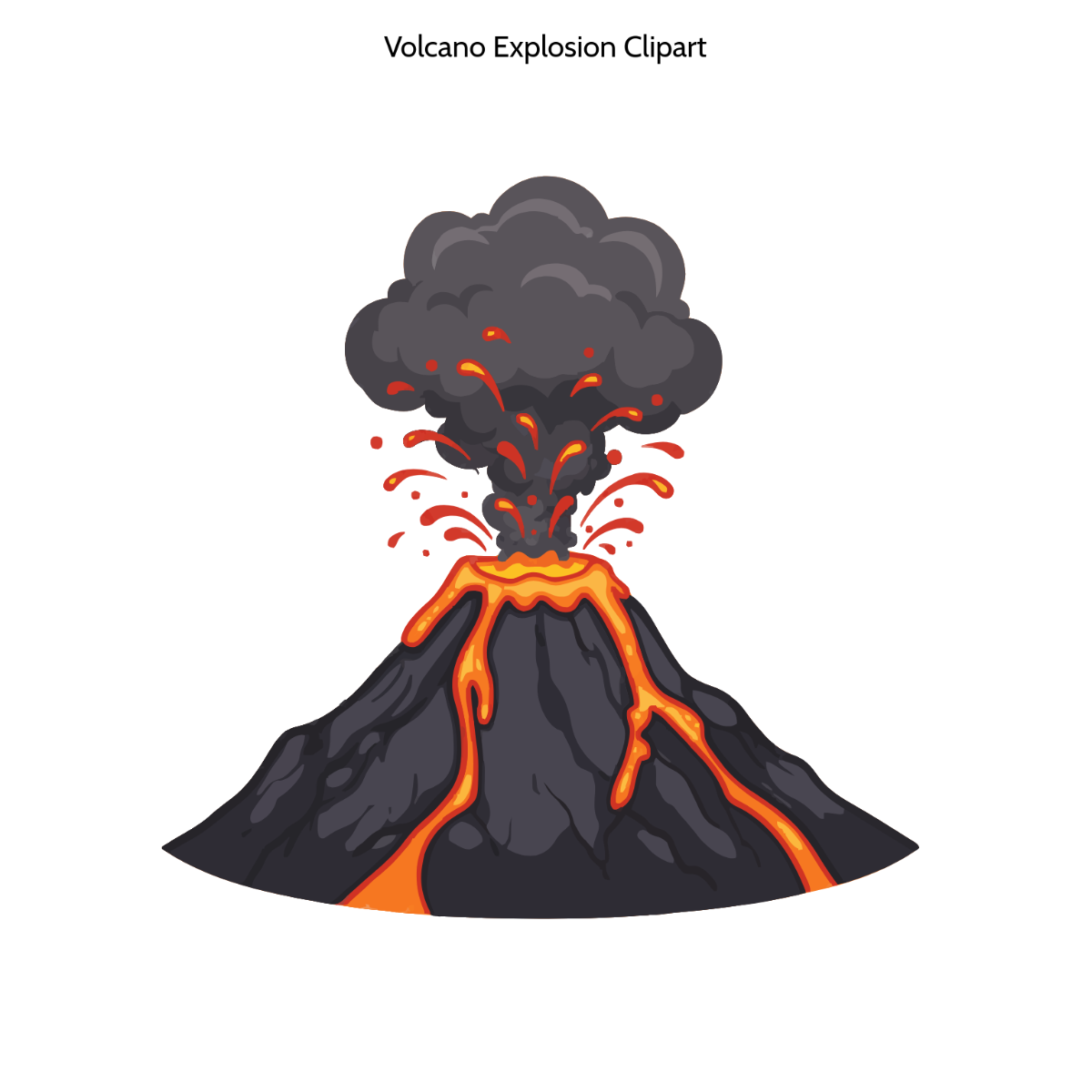Free Volcano Explosion Clipart to Edit Online