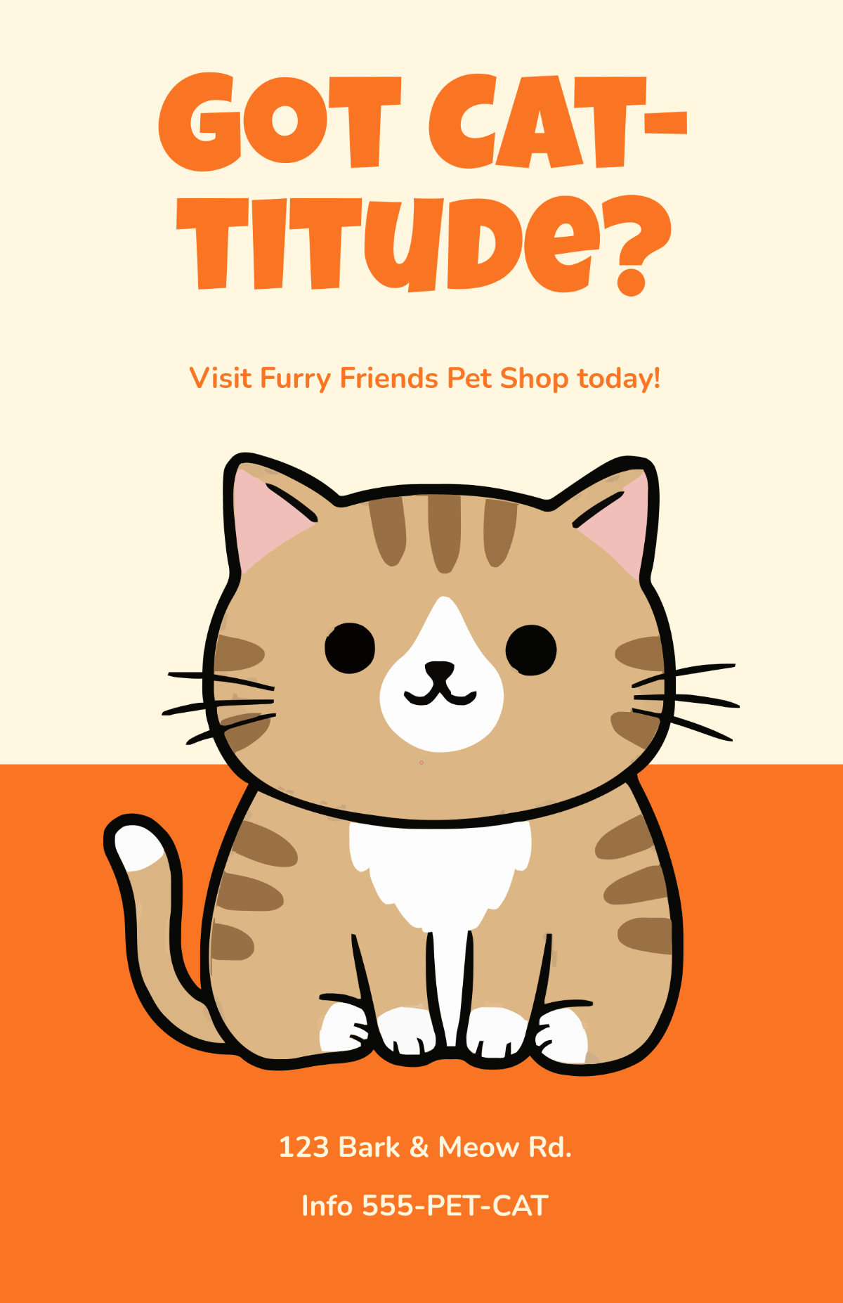 Free Funny Cat Poster Template