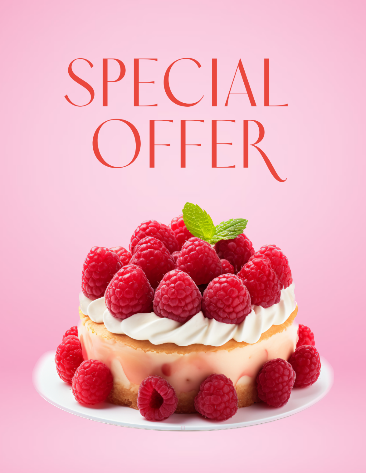 Free Pink Background Food Photo Template to Edit Online