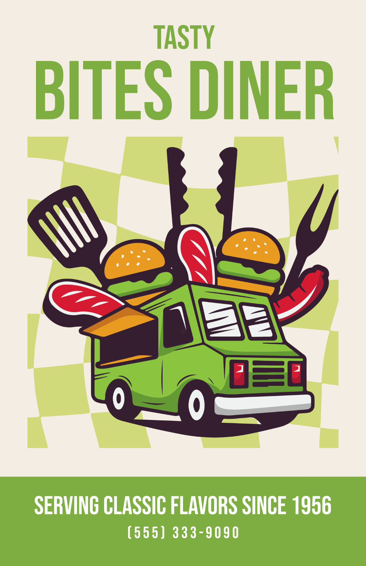 Free Simple Retro Food Poster to Edit Online