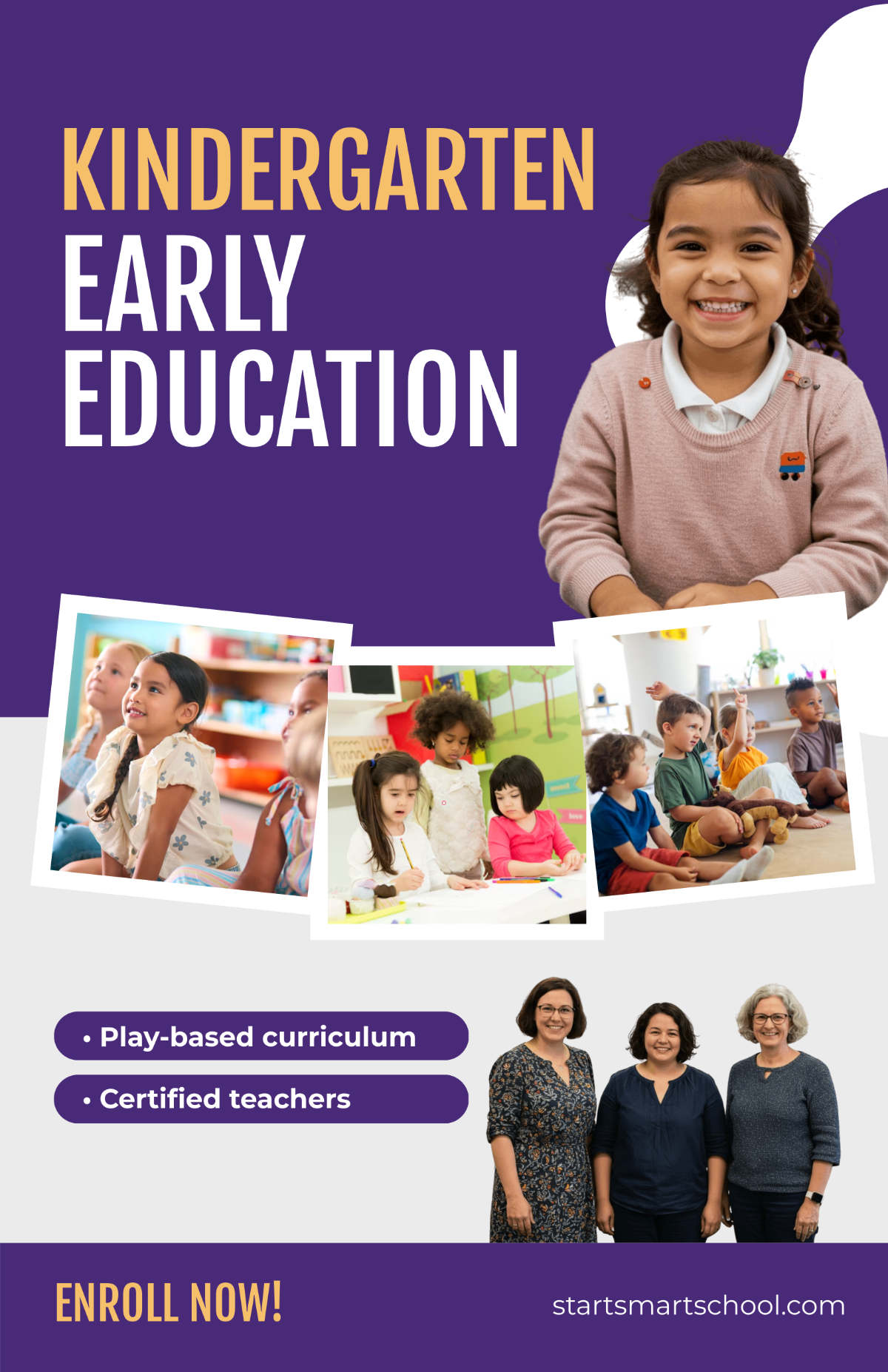 Free Professional Kindergarten Education Poster Template