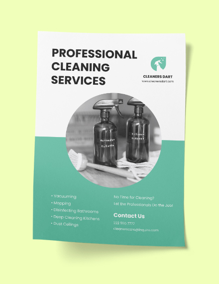 Professional Cleaning Services Poster Printable