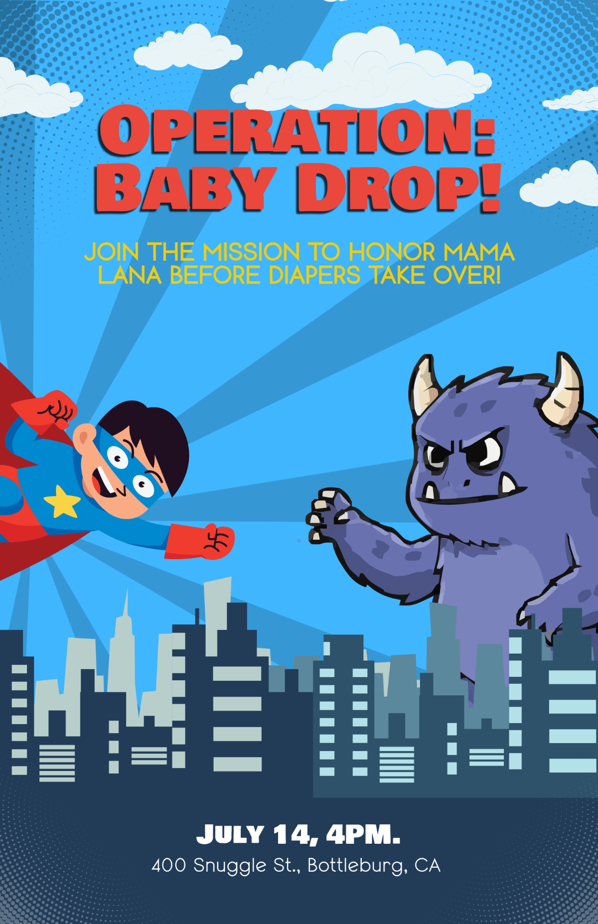 Free Funny Baby Poster Template