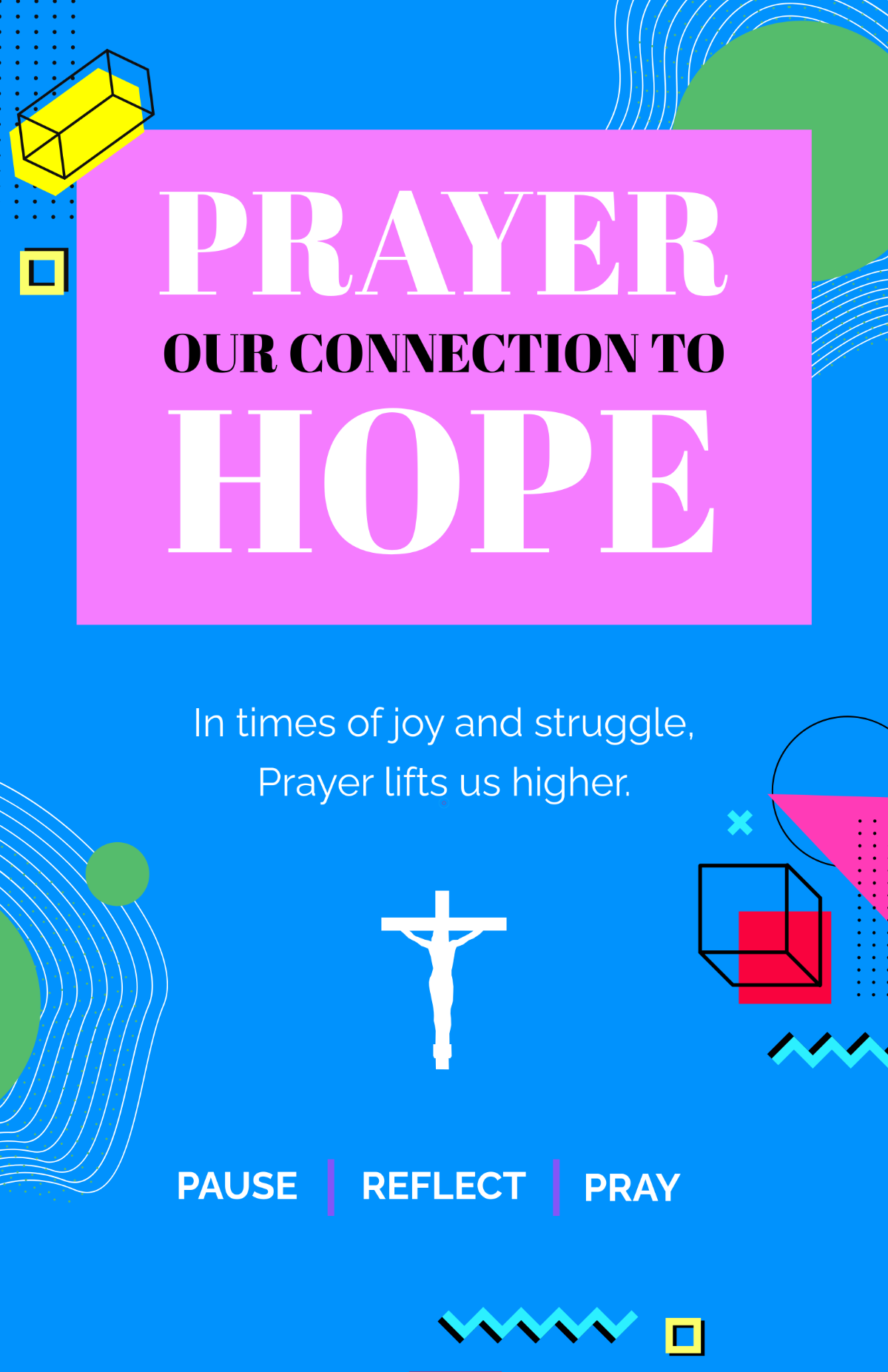Free Vibrant Prayer Poster Design Template to Edit Online