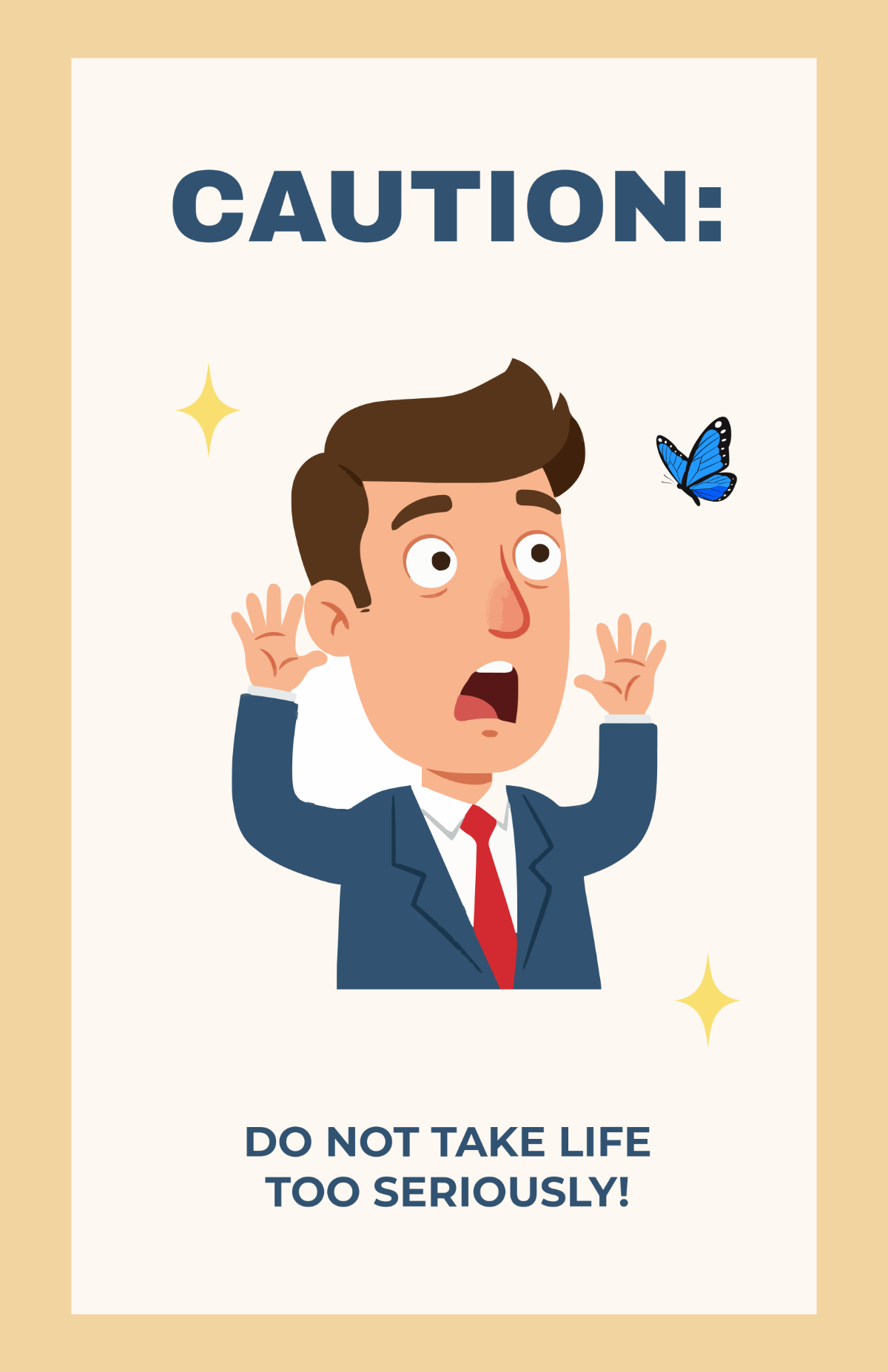 Free Aesthetic Funny Poster Sign Template