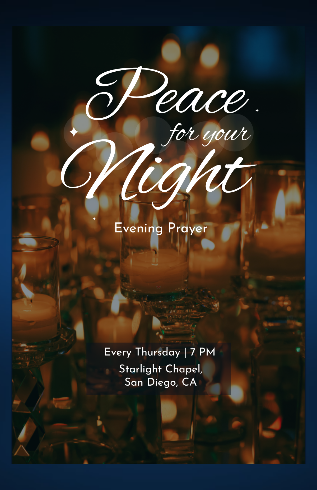 Free Evening Prayer Poster Template to Edit Online