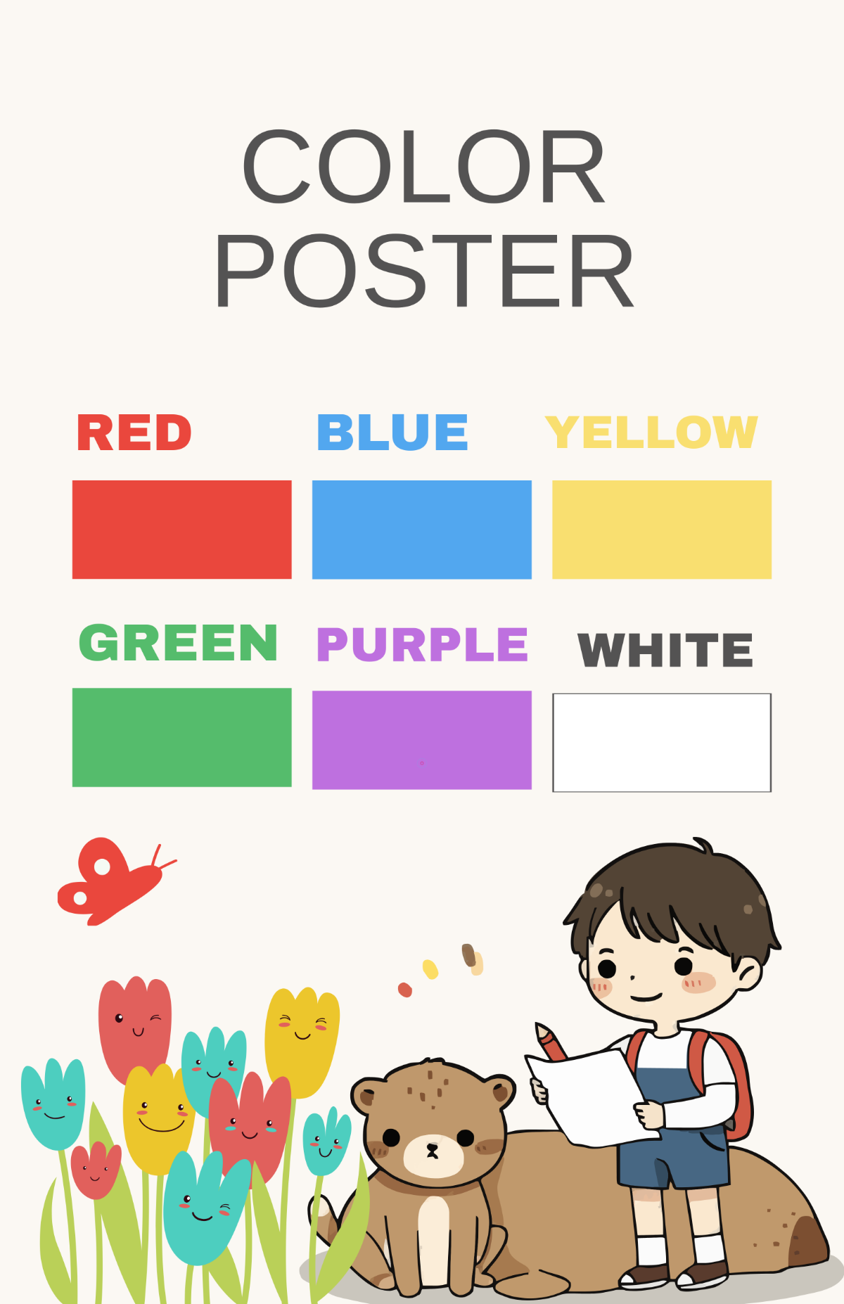 Free Kindergarten Poster for Children Template