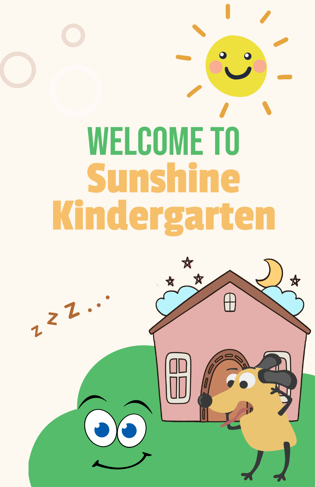 Free Cartoon Kindergarten Poster Template