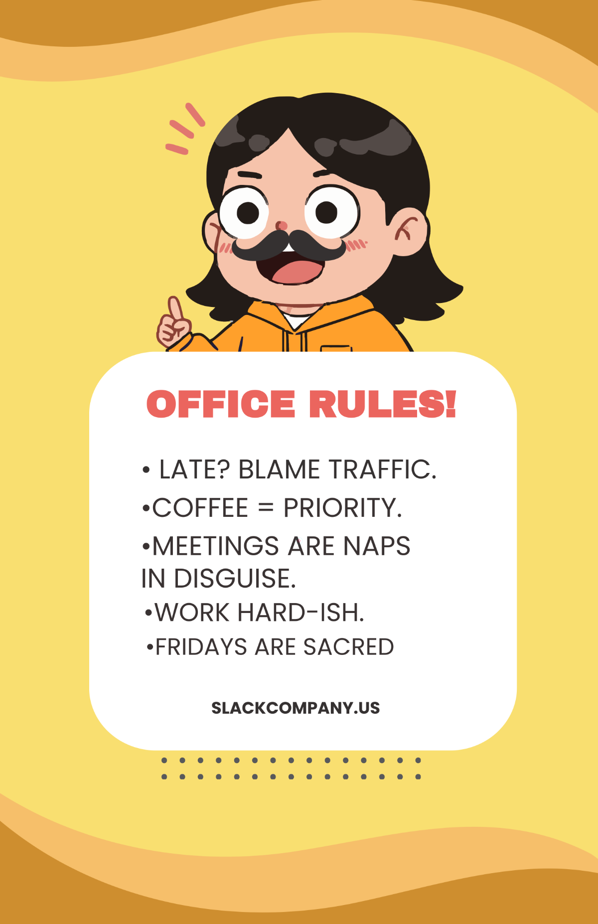 Free Professional Funny Work Poster Template
