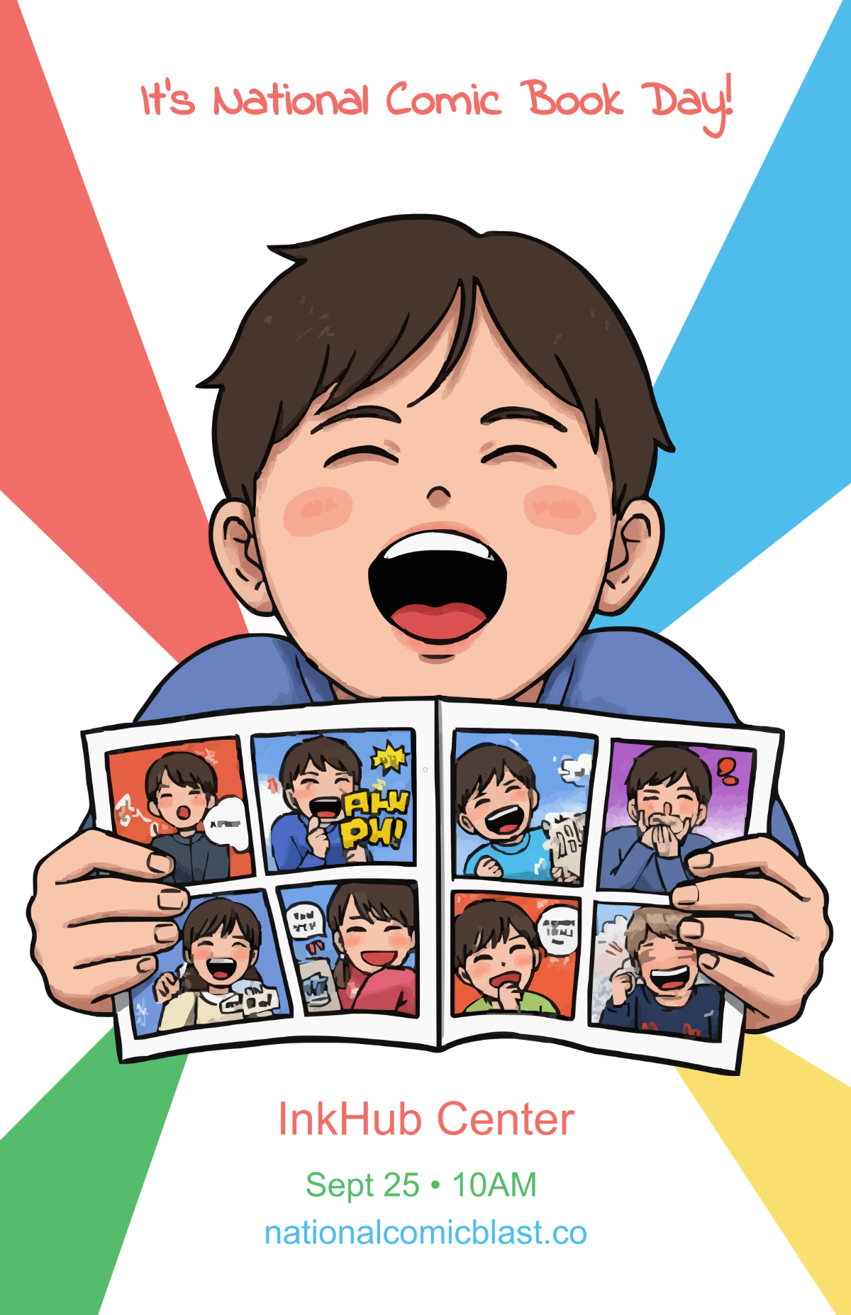 Free Colorful Funny Comics Poster Template