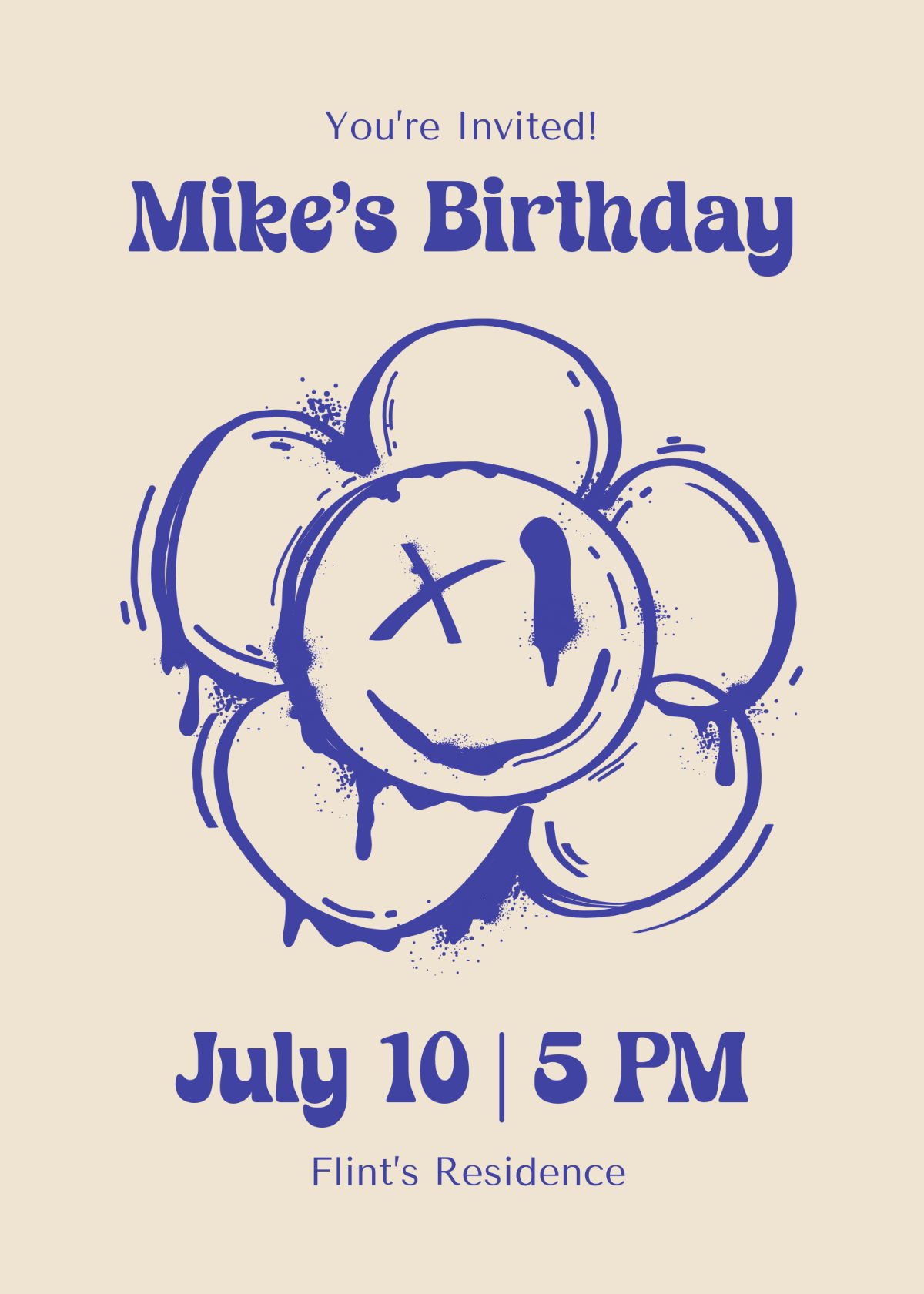 Free Professional Graffiti Invitation Template
