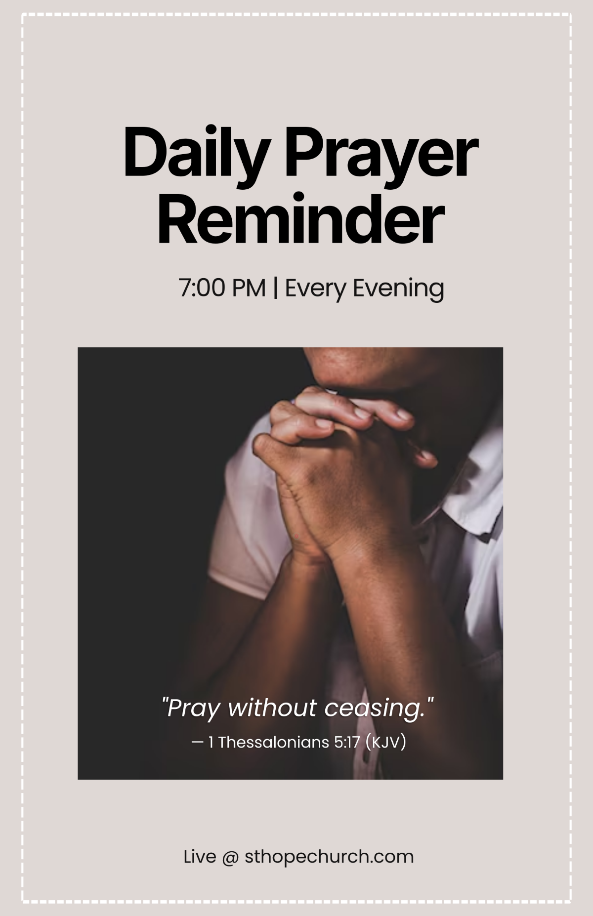 Free Prayer Reminder Poster Template to Edit Online