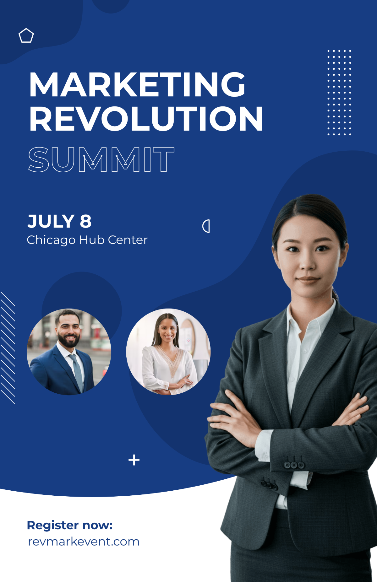 Free Blue Event Marketing Poster Template