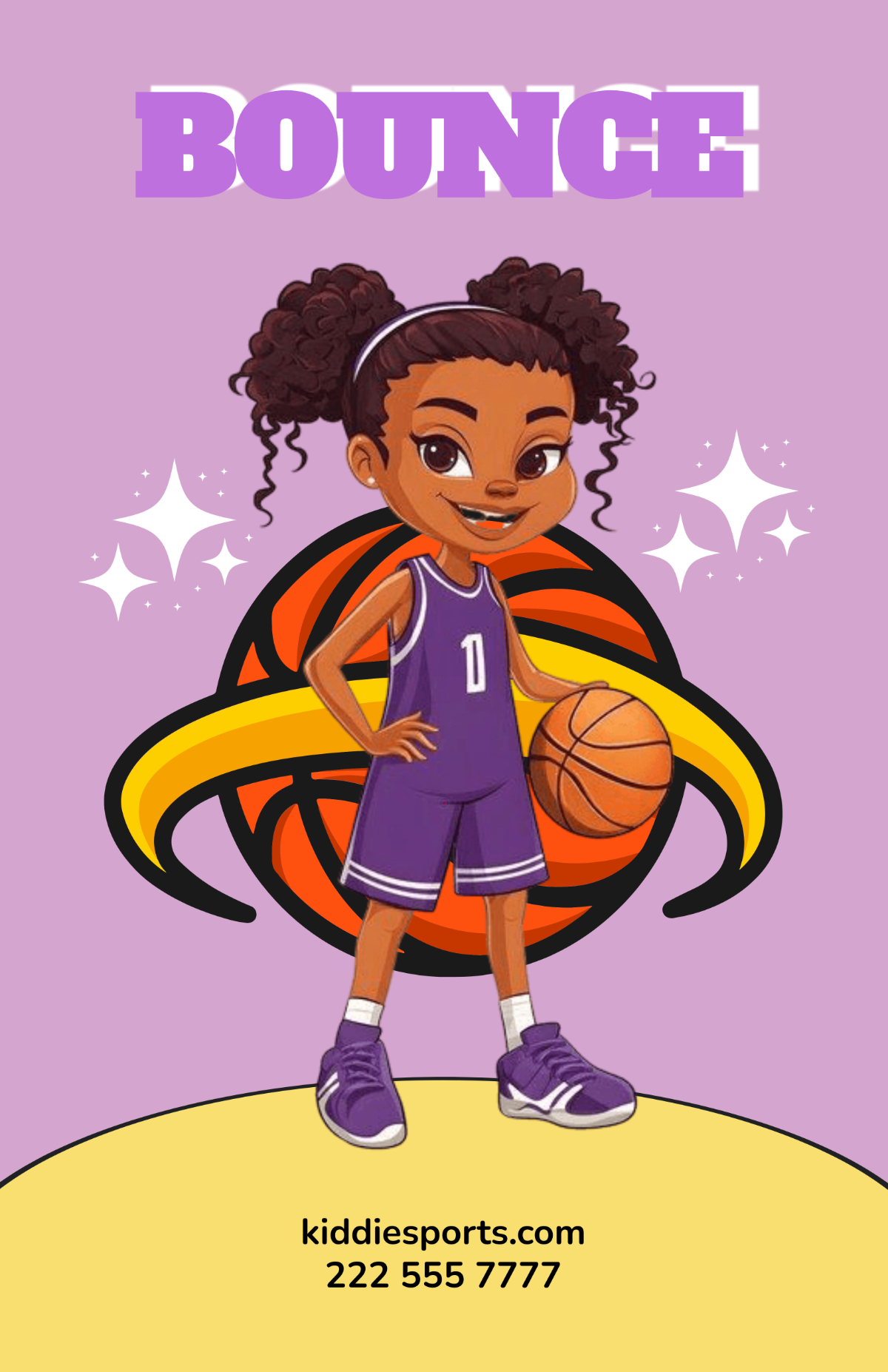 Free Basketball Cartoon Poster Template