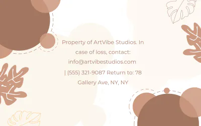 Free Aesthetic Horizontal Art ID Card Template to Edit Online