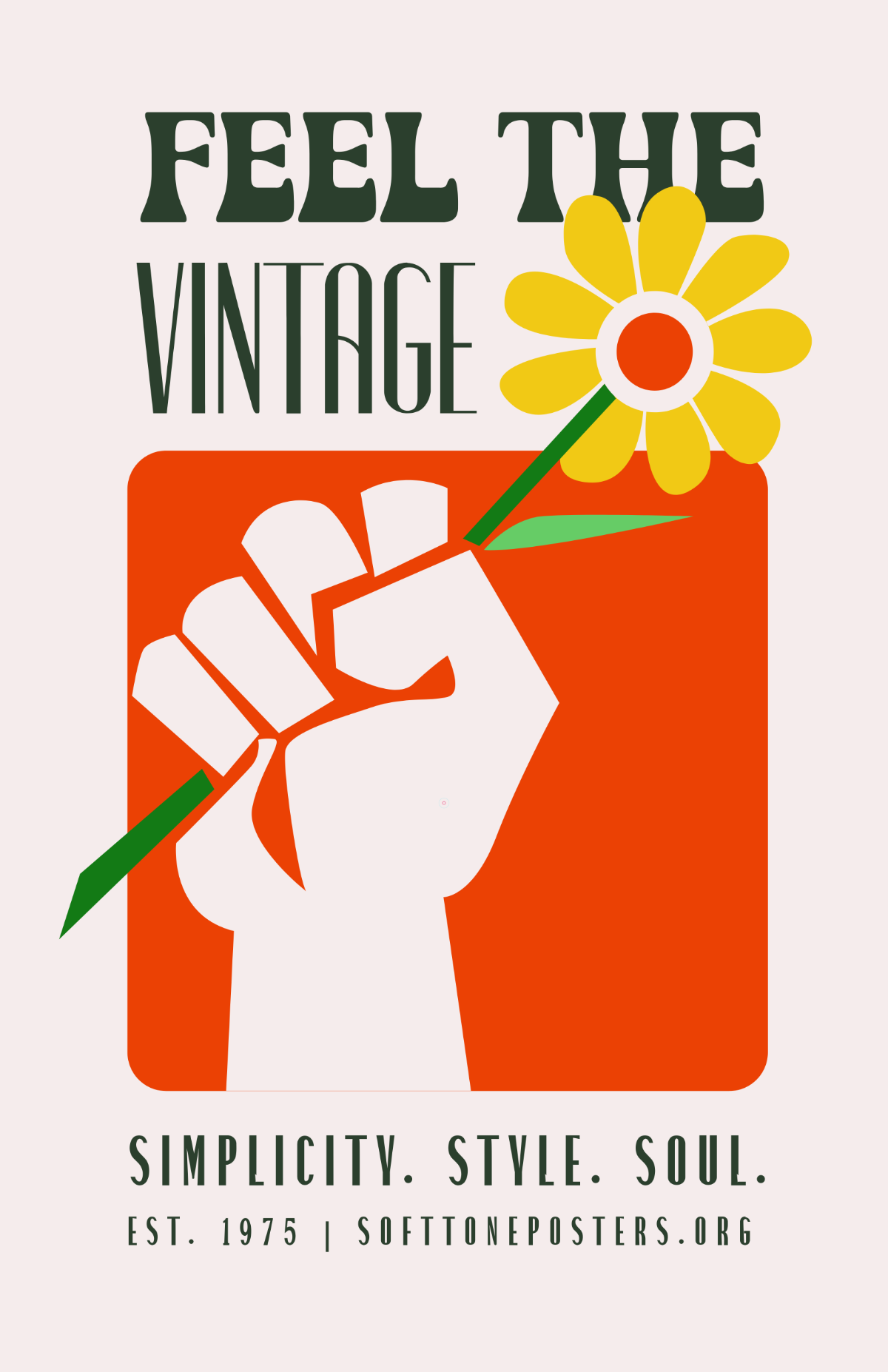 Free Minimalist Retro Poster to Edit Online