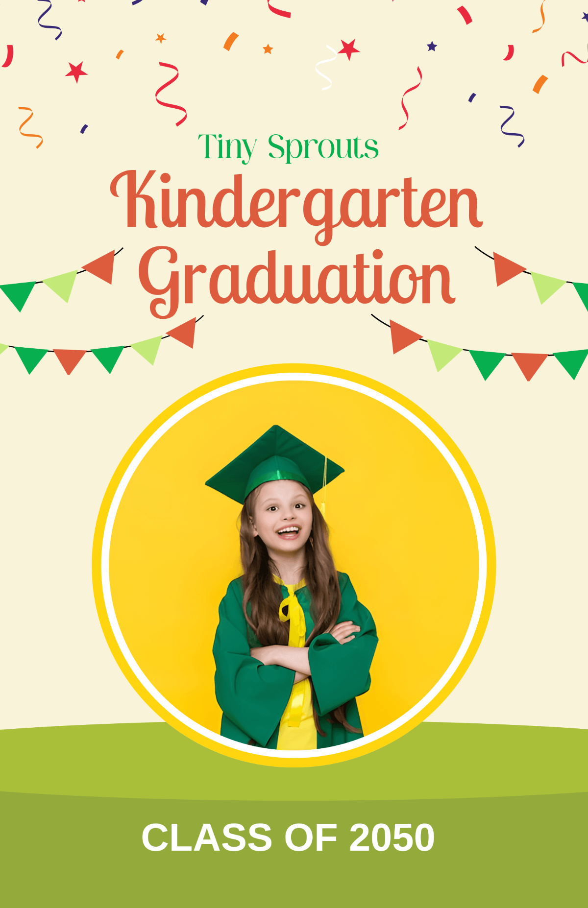 Free Modern Kindergarten Lawn Poster Template