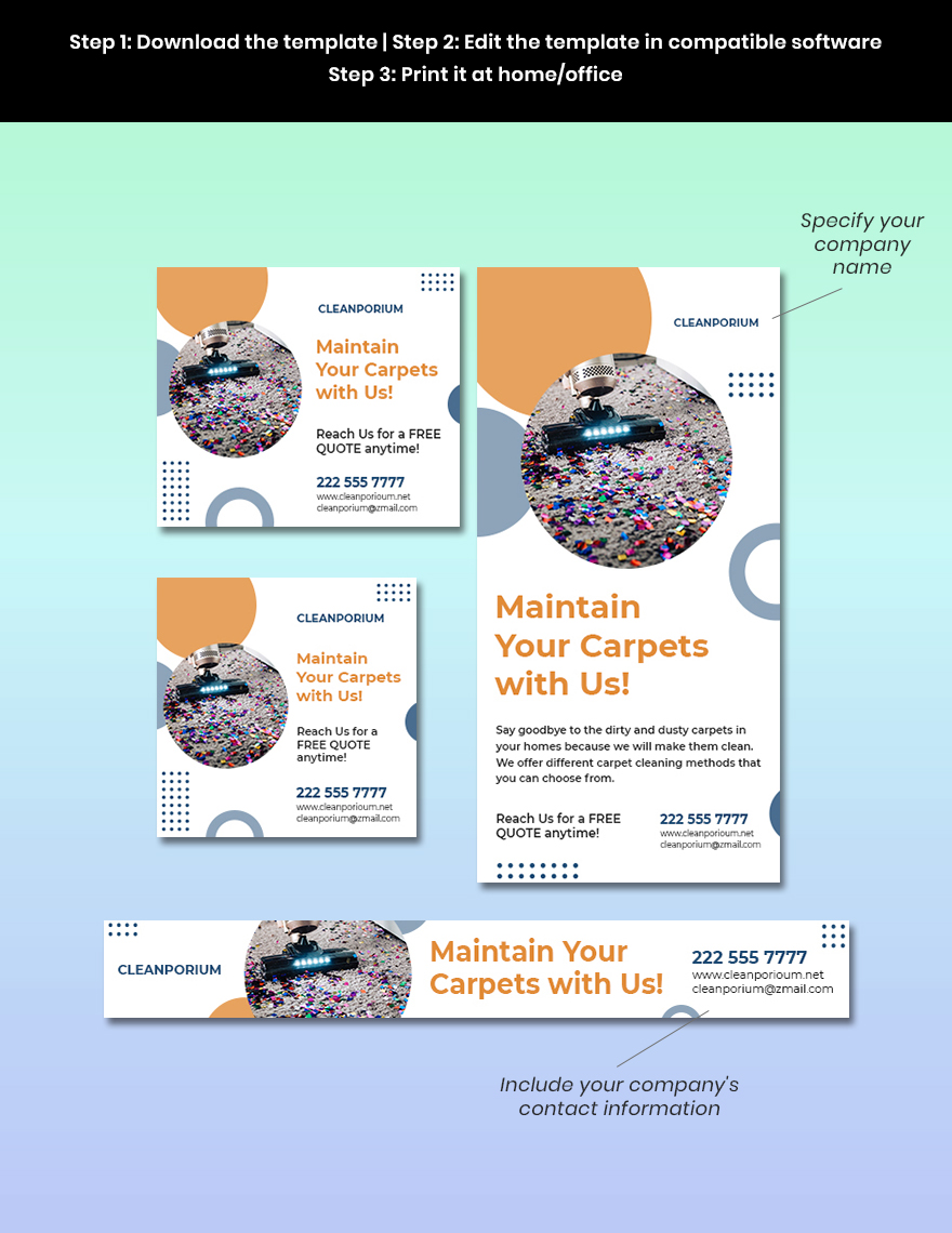 Carpet Cleaning Service Banner Template