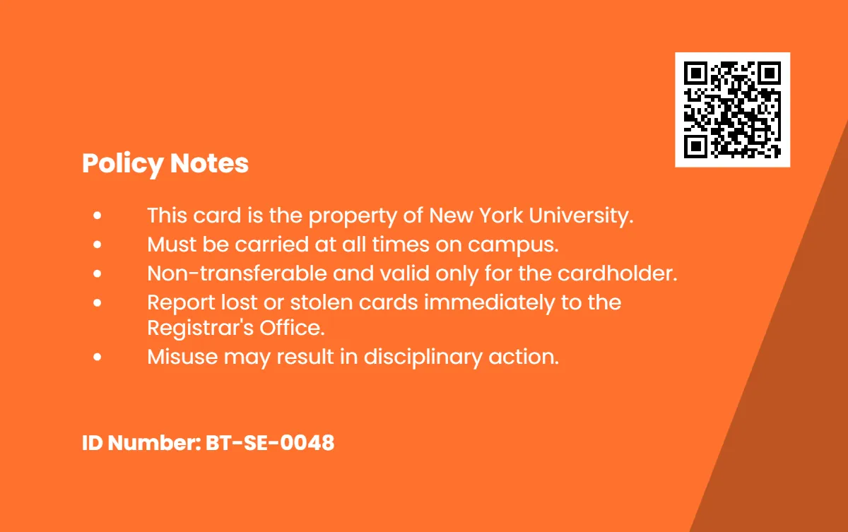 Free Blank Horizontal Library ID Card Template to Edit Online