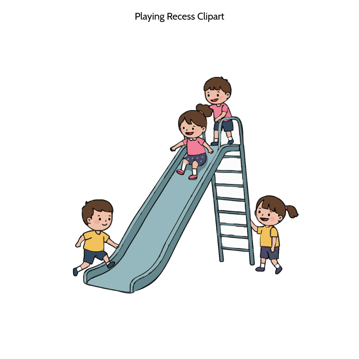 Free Playing Recess Clipart to Edit Online
