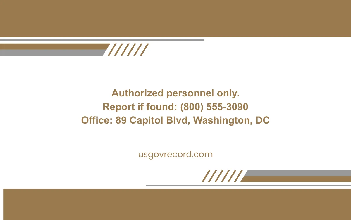 Free Horizontal Government ID Card Template to Edit Online