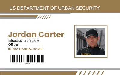 Free Horizontal Government ID Card Template to Edit Online