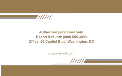 Free Horizontal Government ID Card Template to Edit Online