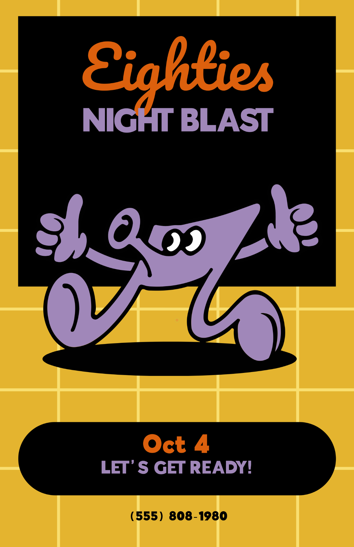 Free Retro 80s Poster to Edit Online