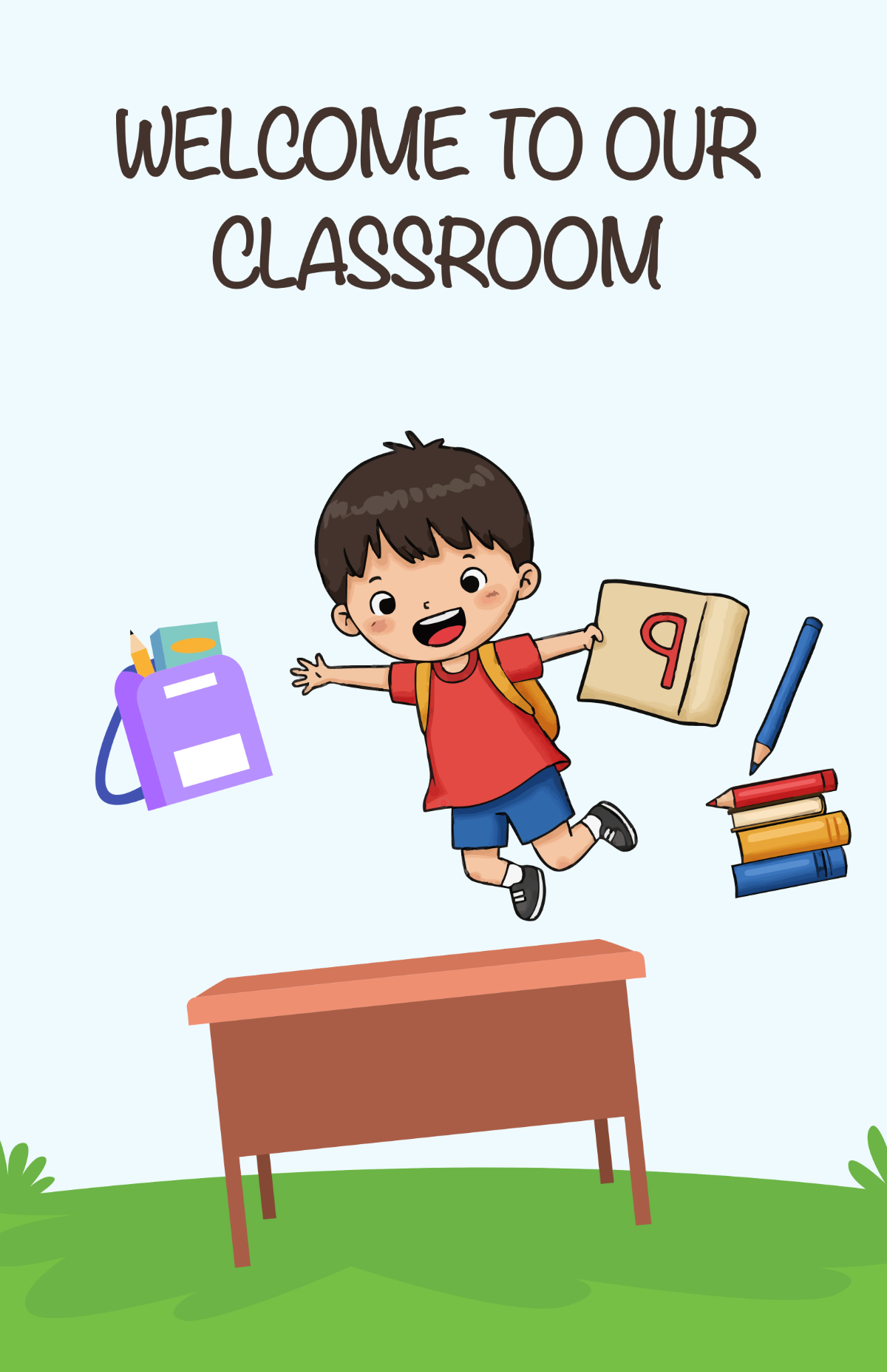 Free Creative Kindergarten Decor Poster Template
