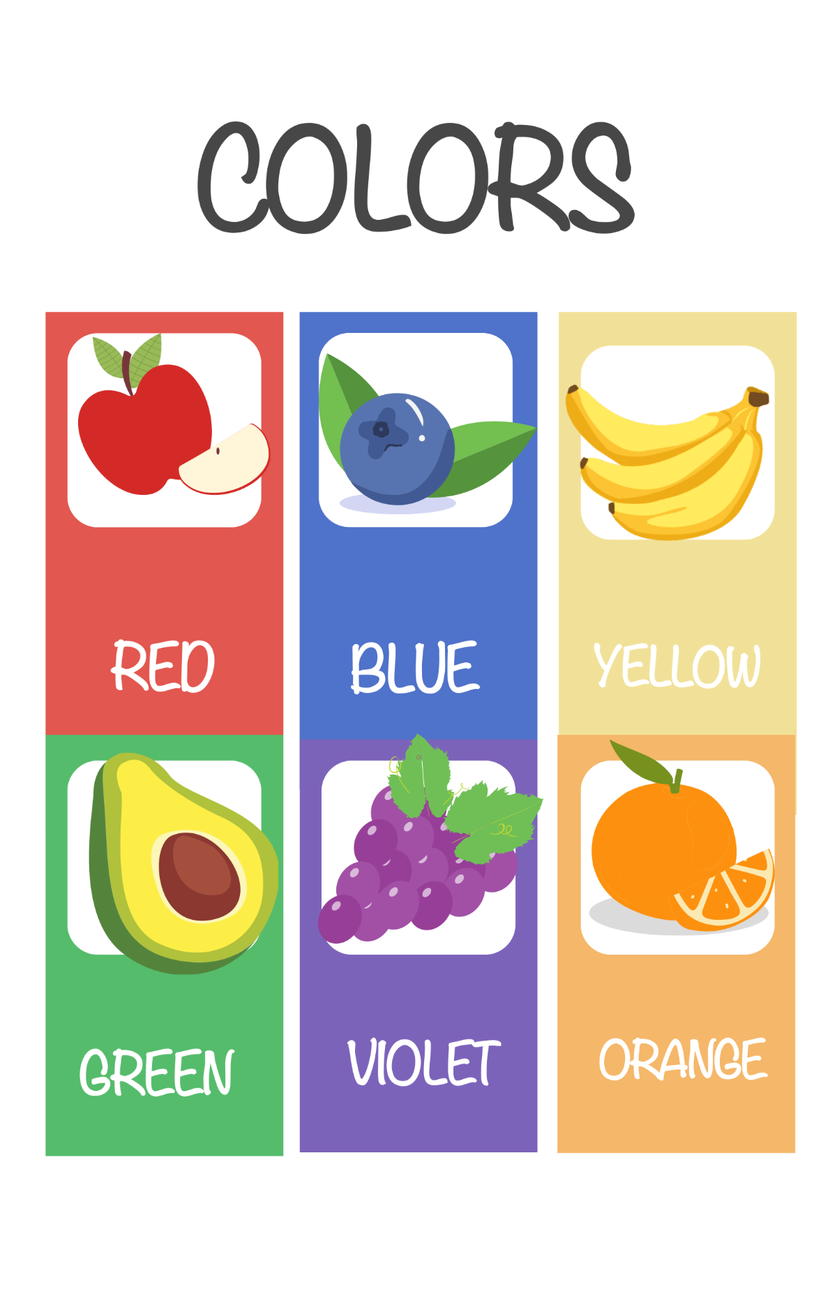 Free Simple Kindergarten Chart Poster Template
