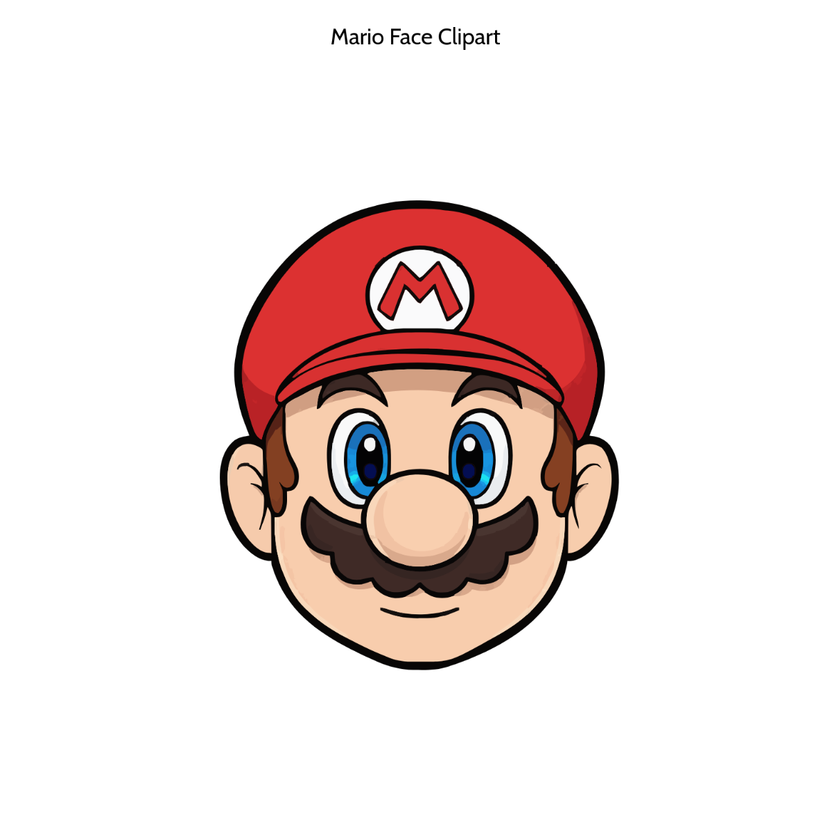 Free Mario Face Clipart to Edit Online