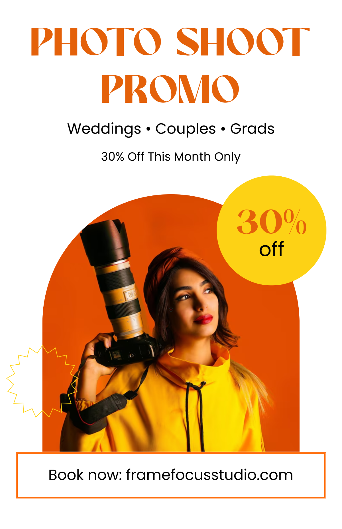 Free White Photography Promo Poster Template