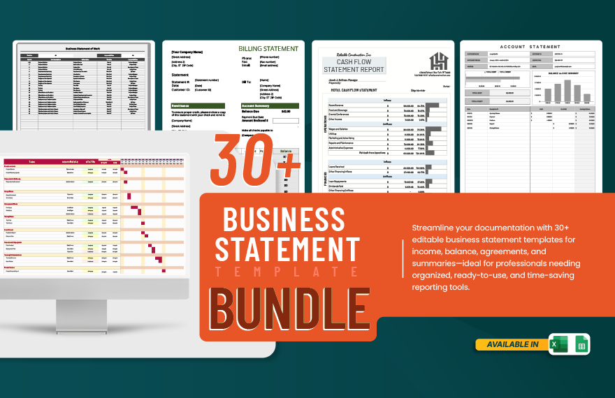 30+ Business Statement Template Bundle