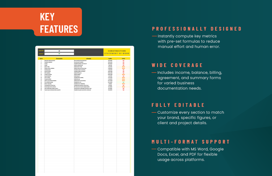 30+ Business Statement Template Bundle